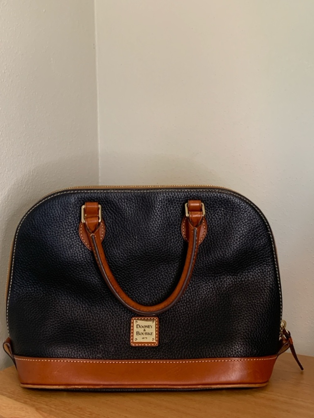 Dooney & Bourke Zip Satchel Pebble Texture Bag